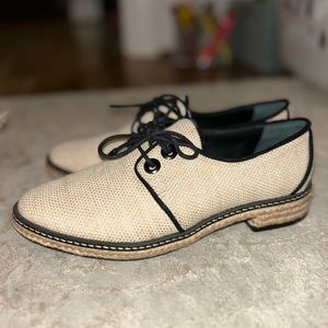 Tory Burch Tweed Lace Up Dress Shoe